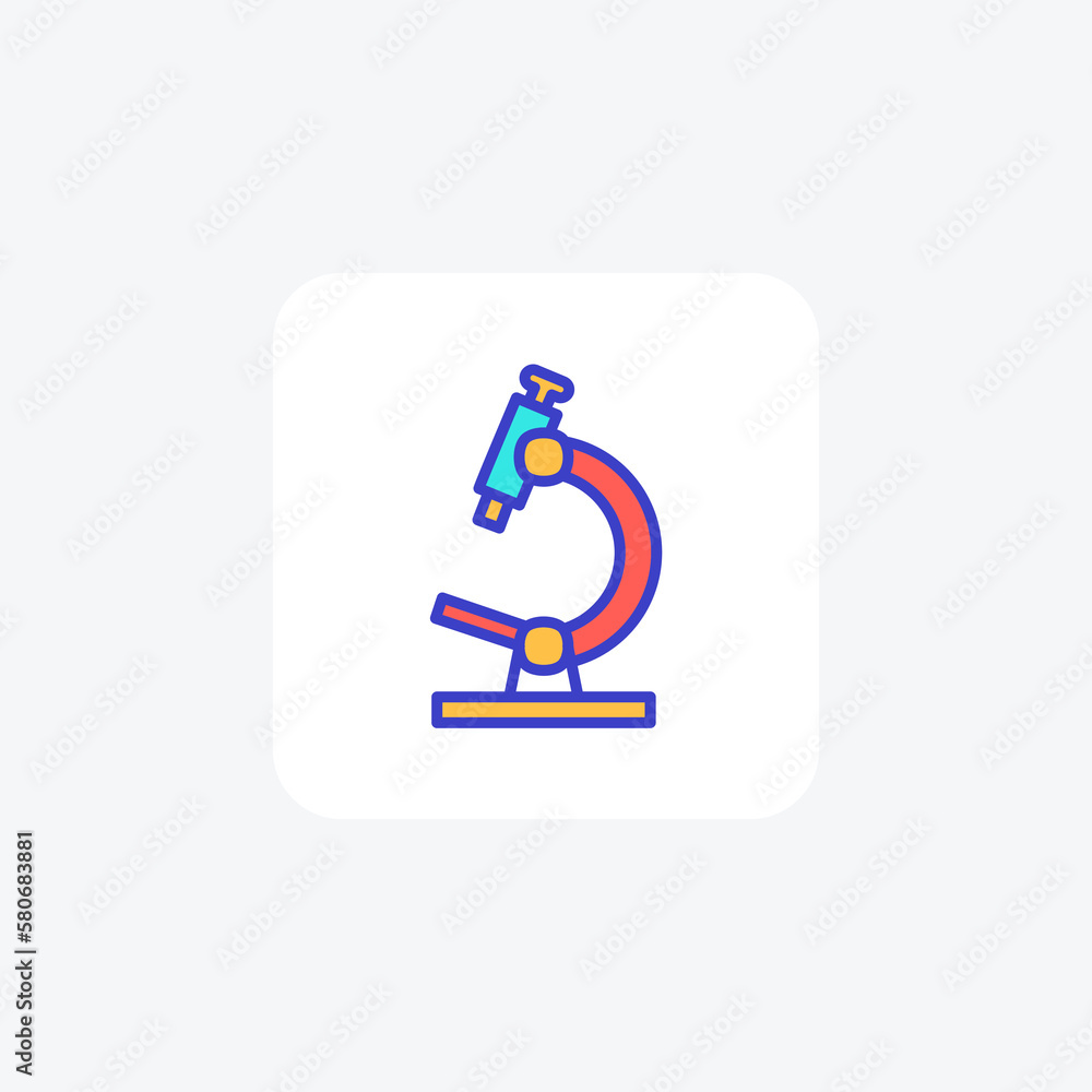 Microscope, laboratory fully editable vector fill icon Microscope, laboratory fully editable vector fill icon