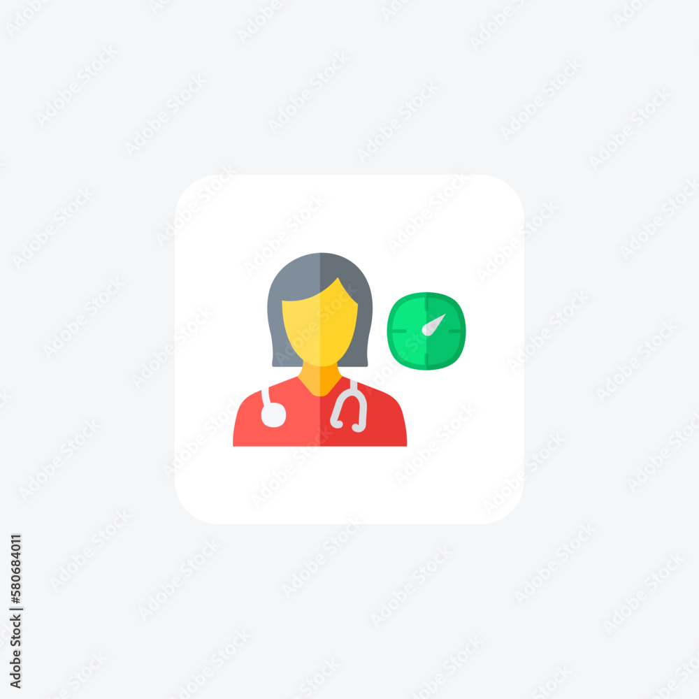 Doctor on duty, medical fully editable vector Flat Icon Doctor on duty, medical fully editable vector Flat Icon
