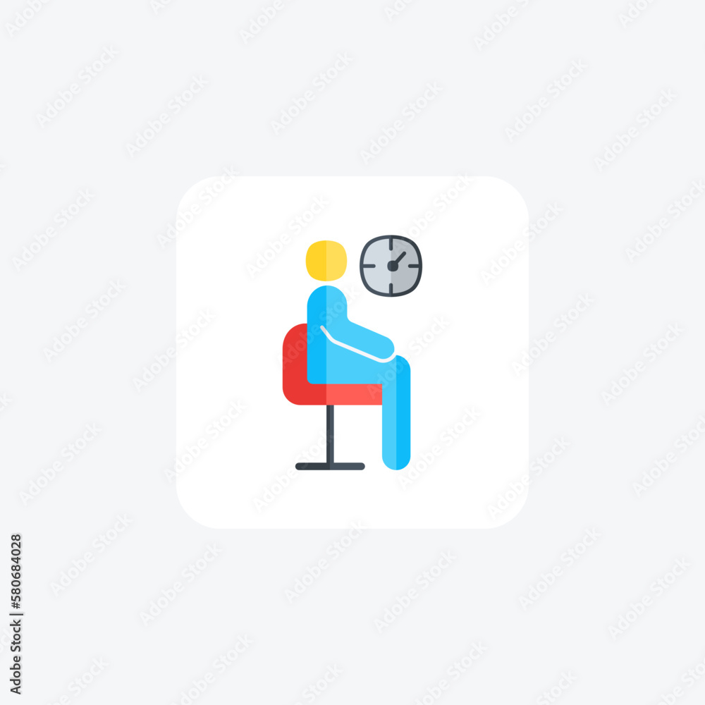Waiting, health fully editable vector Flat Icon Waiting, health fully editable vector Flat Icon