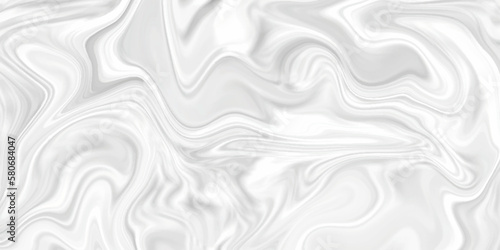 Dark white marble oil ink liquid swirl texture for do ceramic counter white abstract light background, white Oil or Petrol liquid flow, liquid metal close-up, wide horizontal banner.