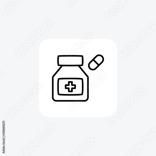 Medicine,  capsul, fully editable vector fill icon


