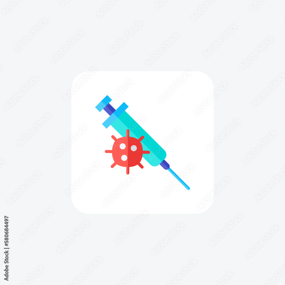 Vaccine, disease fully editable vector fill icon

