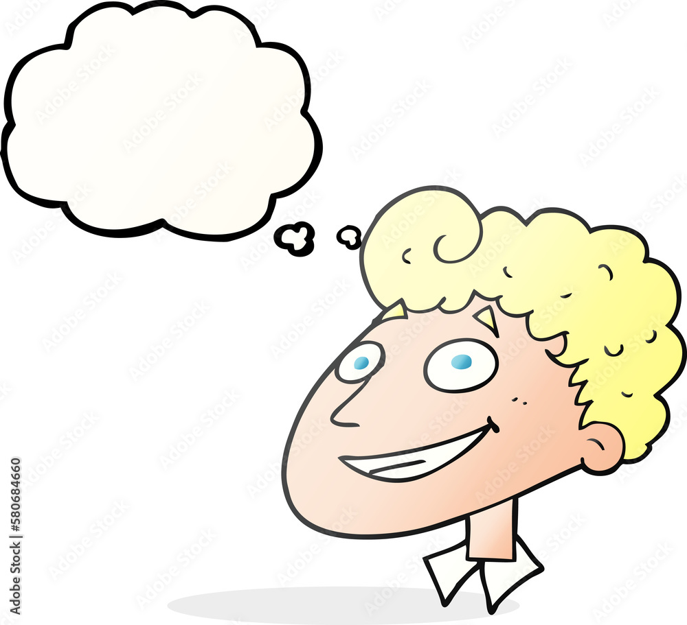 thought bubble cartoon happy man thought bubble cartoon happy man