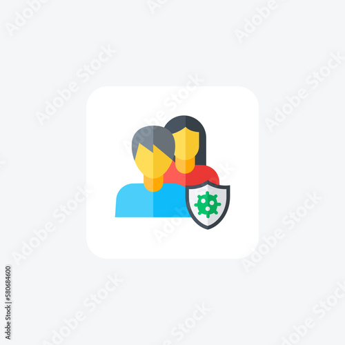 Touch, spreading fully editable vector fill icon

