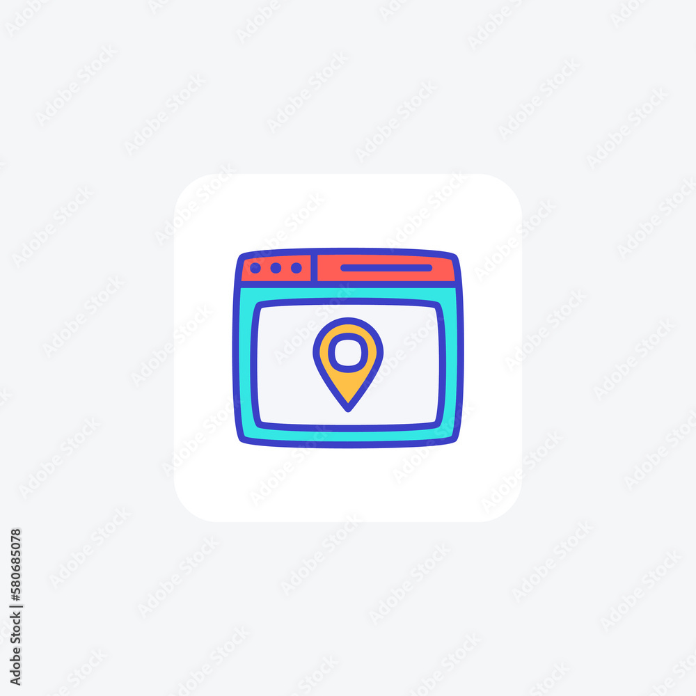 Laptop, navigation fully editable vector fill icon
Laptop, navigation fully editable vector fill icon
