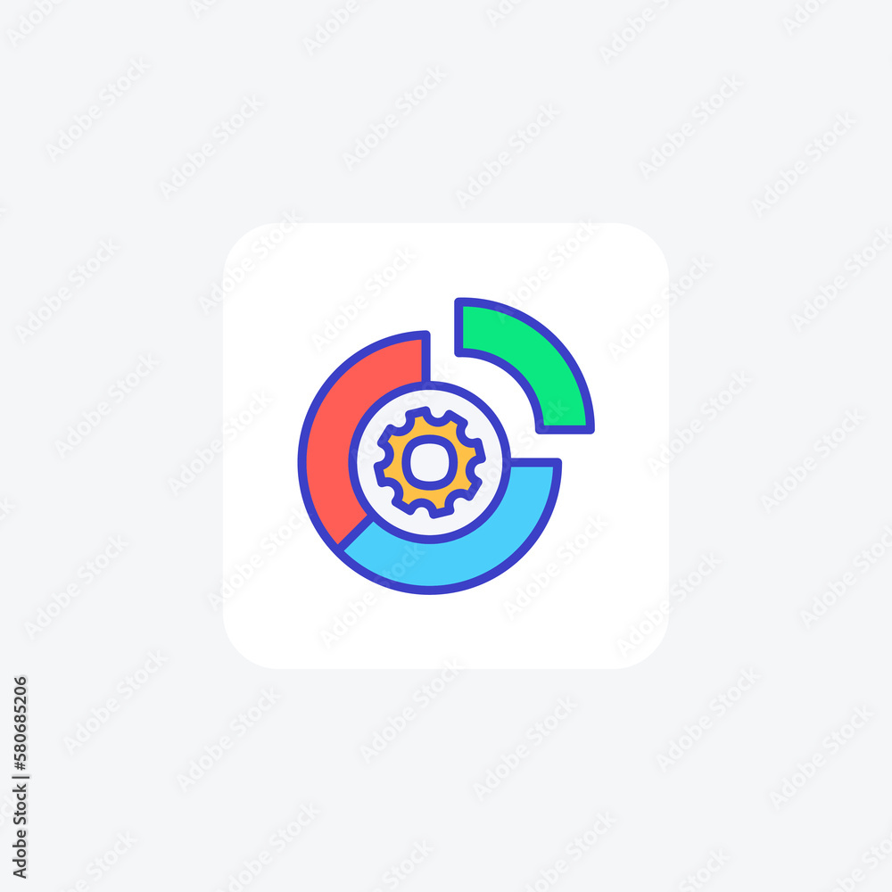 Data, management fully editable vector fill  icon


