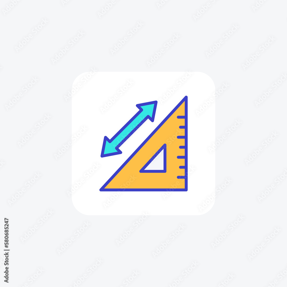 Design, ruler fully editable vector fill icon
Design, ruler fully editable vector fill icon