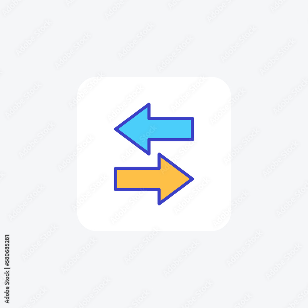 Arrow, inversion fully editable vector fill icon
Arrow, inversion fully editable vector fill icon