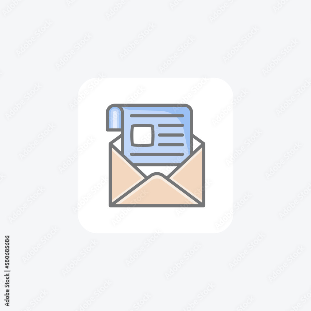 Emailer, letter fully editable vector fill icon
Emailer, letter fully editable vector fill icon