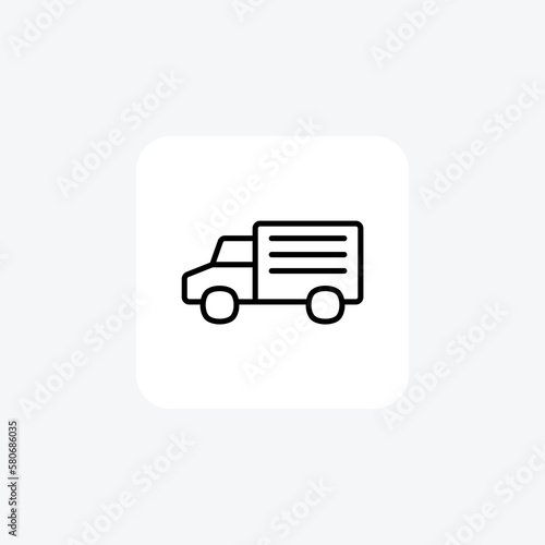 Courier, delivery fully editable vector line icon