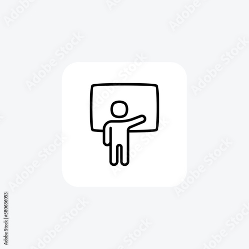 Business, conference fully editable vector line icon