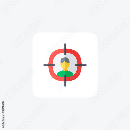 Headhunter, recruiting fully editable vector line icon

