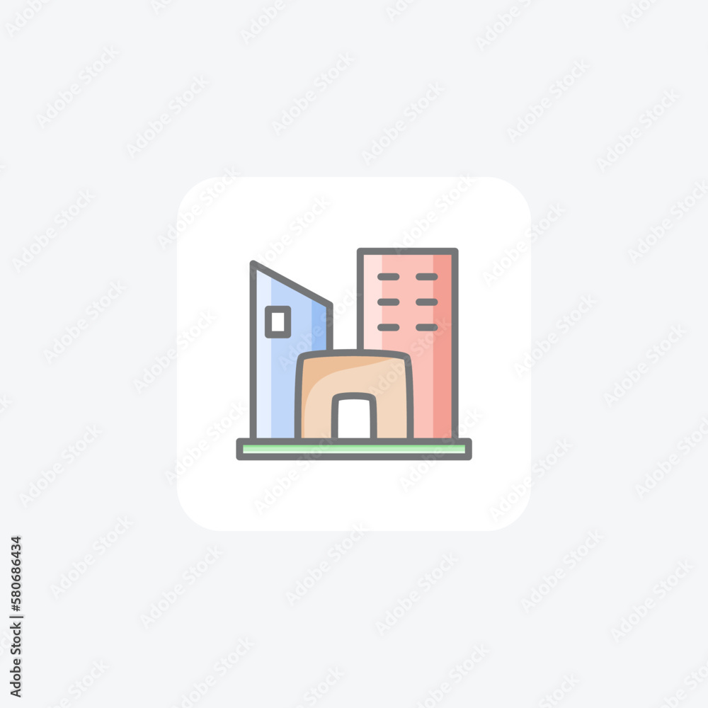 Building, office fully editable vector line icon
Building, office fully editable vector line icon