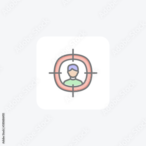 Headhunter, recruiting fully editable vector line icon

