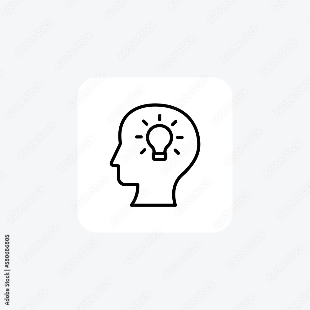 Idea, light fully editable vector fill icon

