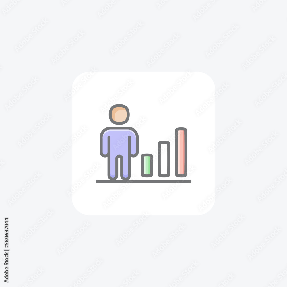 Bar, chart fully editable vector fill icon
Bar, chart fully editable vector fill icon
