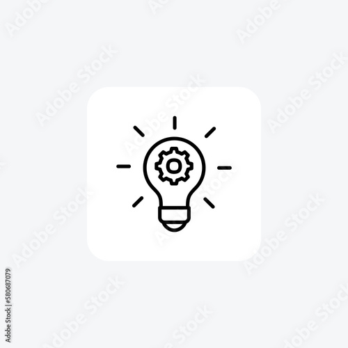 Bulb, idea fully editable vector fill icon

