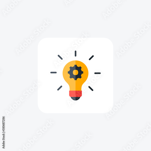 Bulb, idea fully editable vector fill icon

