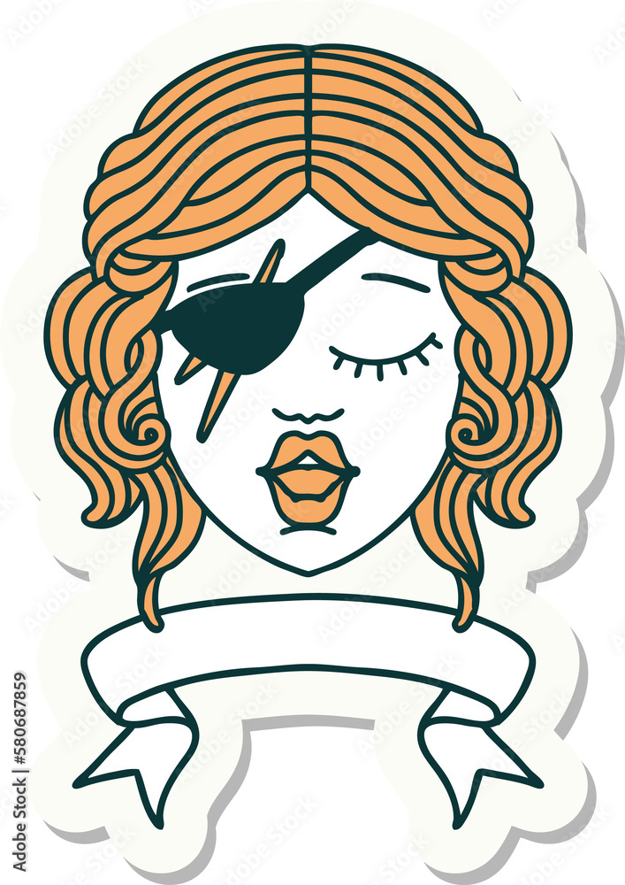 human rogue character with banner sticker human rogue character with banner sticker