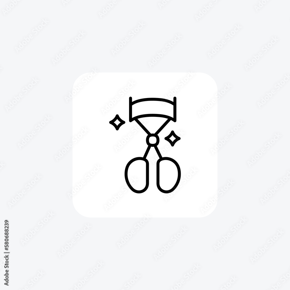 Eye curver, eyelash, fully editable vector fill icon
Eye curver, eyelash, fully editable vector fill icon