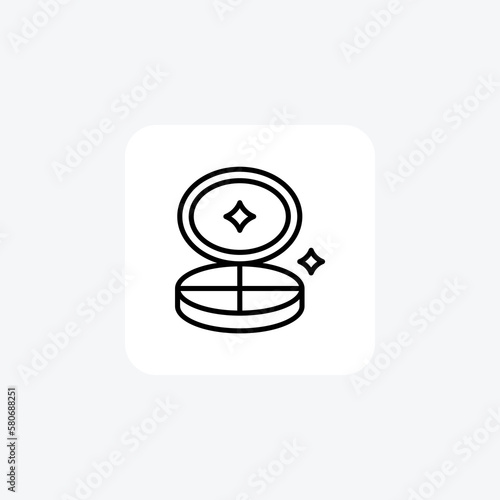 Face powder, makeup fully editable vector fill icon

