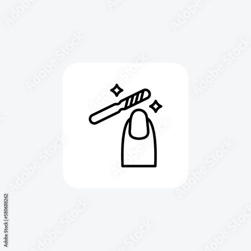 Nail file, nail paint fully editable vector fill icon

