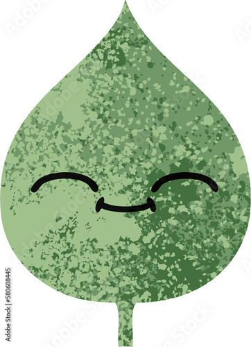 Konstfotografi retro illustration style cartoon expressional leaf