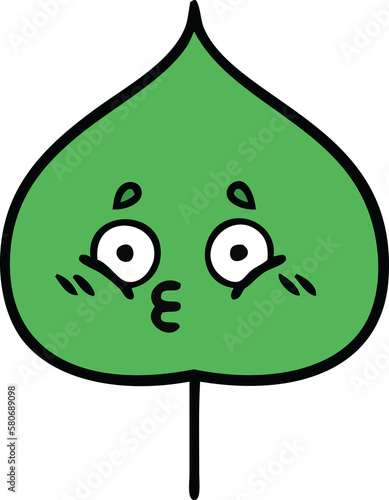 cute cartoon expressional leaf