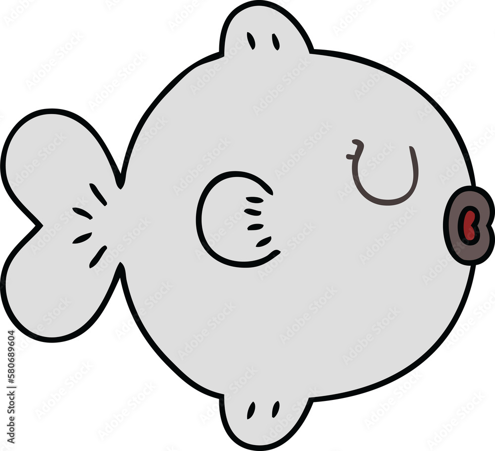 quirky hand drawn cartoon fish quirky hand drawn cartoon fish