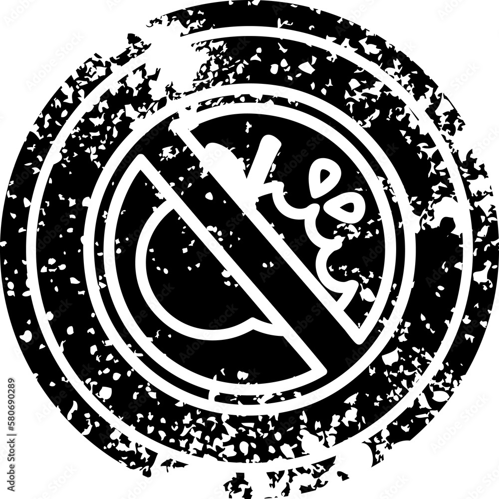 Obraz premium no healthy food distressed icon