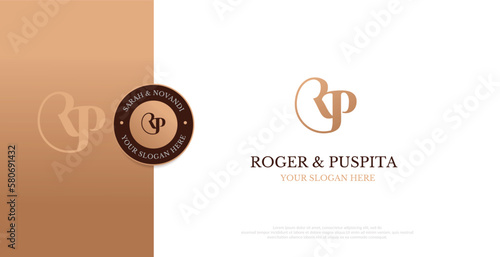 Initial RP Logo Design Vector