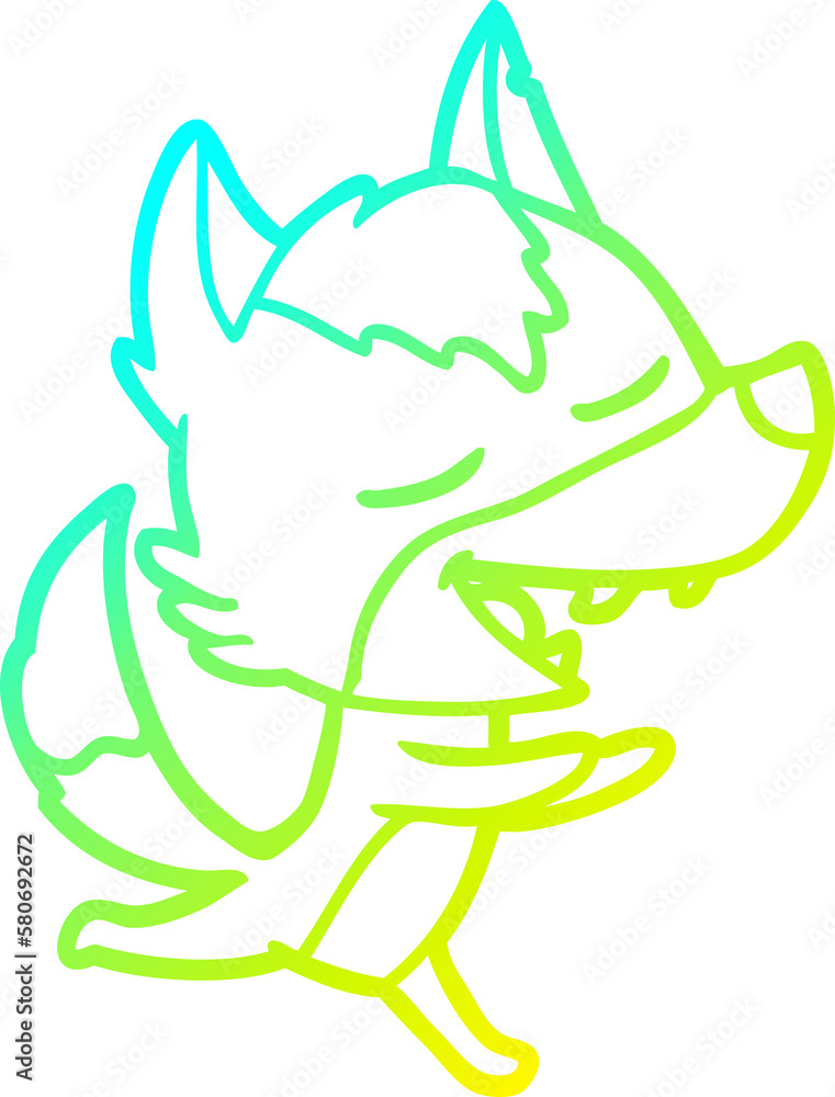 cold gradient line drawing cartoon wolf laughing cold gradient line drawing cartoon wolf laughing