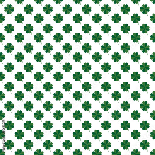 Green clover seamless pattern