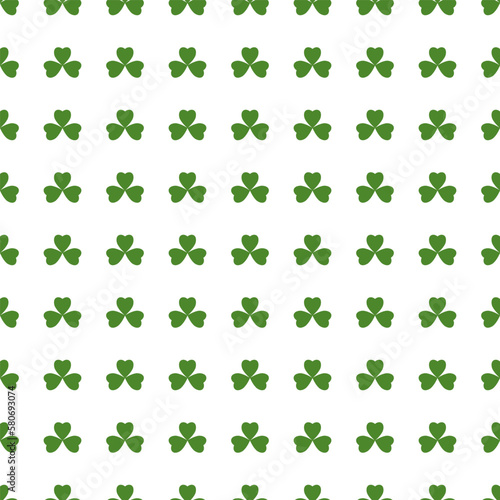 St Patrick’s Day shamrock symbols decorative elements seamless pattern with clover