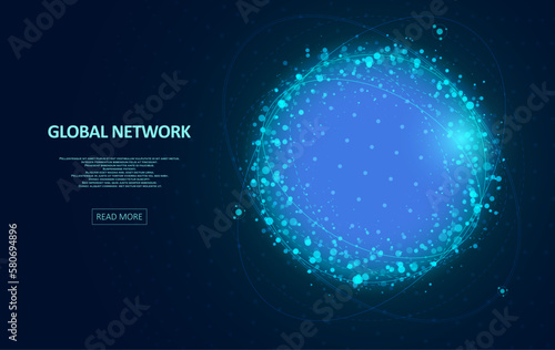 Abstract global technology background.