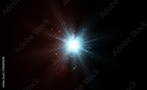 Glowing lights effects, abstract magic Illustration.