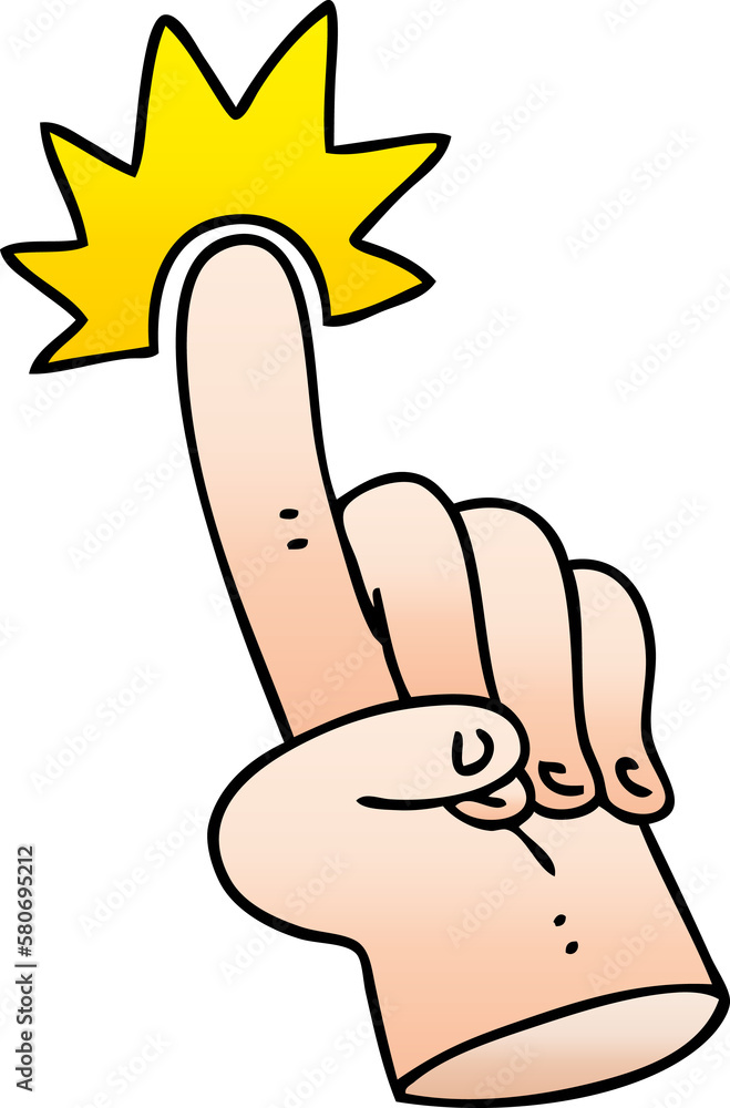 pointing finger quirky gradient shaded cartoon pointing finger quirky gradient shaded cartoon