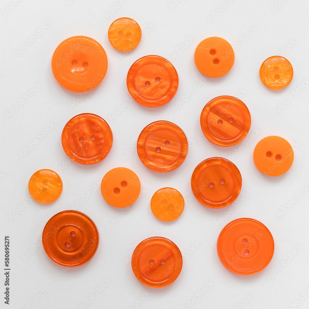 Orange on sale sewing buttons