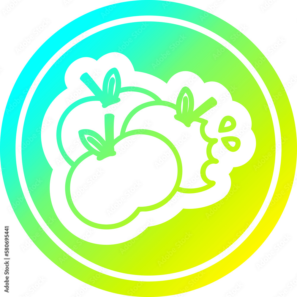 juicy apples circular in cold gradient spectrum juicy apples circular in cold gradient spectrum