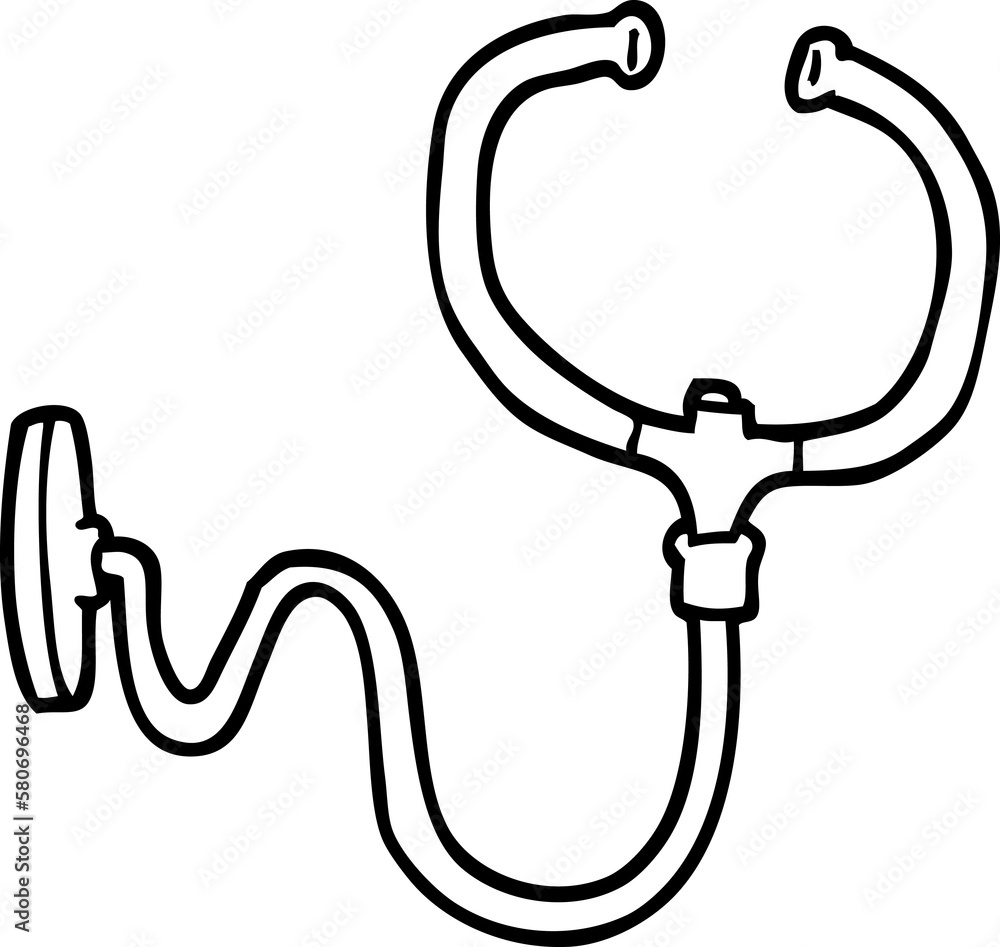 line drawing cartoon stethoscope line drawing cartoon stethoscope