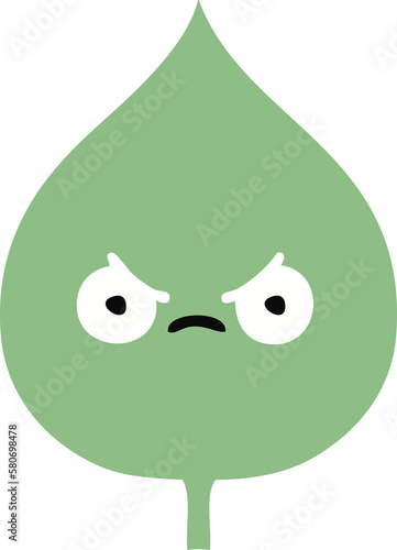 Konstfotografi flat color retro cartoon expressional leaf