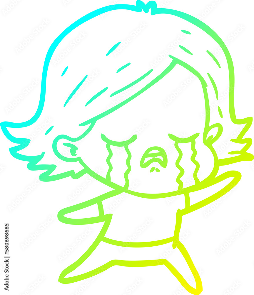 cold gradient line drawing cartoon girl crying cold gradient line drawing cartoon girl crying