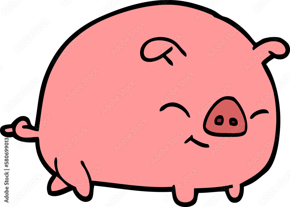 hand drawn doodle style cartoon pig hand drawn doodle style cartoon pig