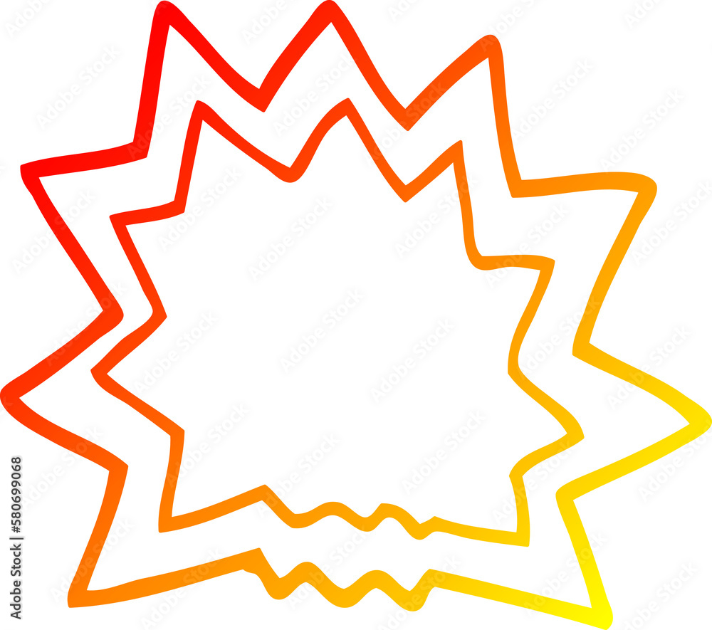 warm gradient line drawing cartoon explosion warm gradient line drawing cartoon explosion