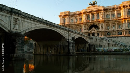 The Corte Suprema di Cassazione, the highest court of appeal in Rome, Italy. Built in 1870, it played a vital role in shaping the legal system photo