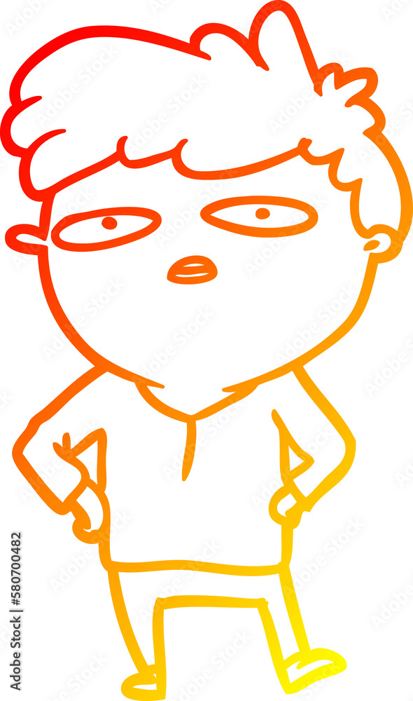 warm gradient line drawing impatient man warm gradient line drawing impatient man