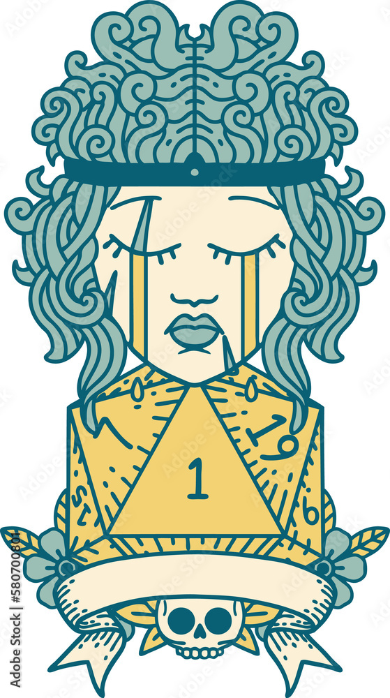 crying human barbarian with natural one roll illustration crying human barbarian with natural one roll illustration