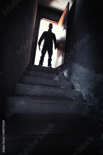 Obraz na płótnie killer and stair