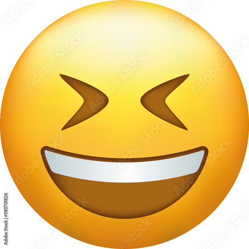 Laughing Smiling Emoji Face. Emoticon.