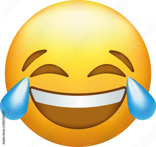 Laughing Smiling Emoji Face. Emoticon.